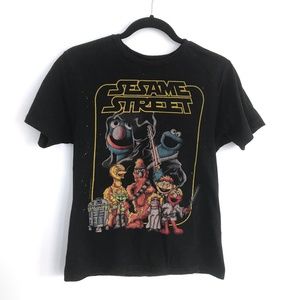 Funny Sesame Street Star wars T-shirt